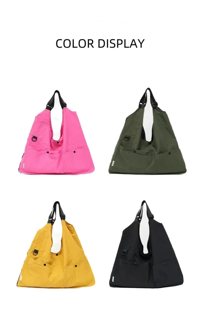 9902 Wearable Crossbody Bag color display showing all four available colors: pink, forest green, ginger yellow, and classic black