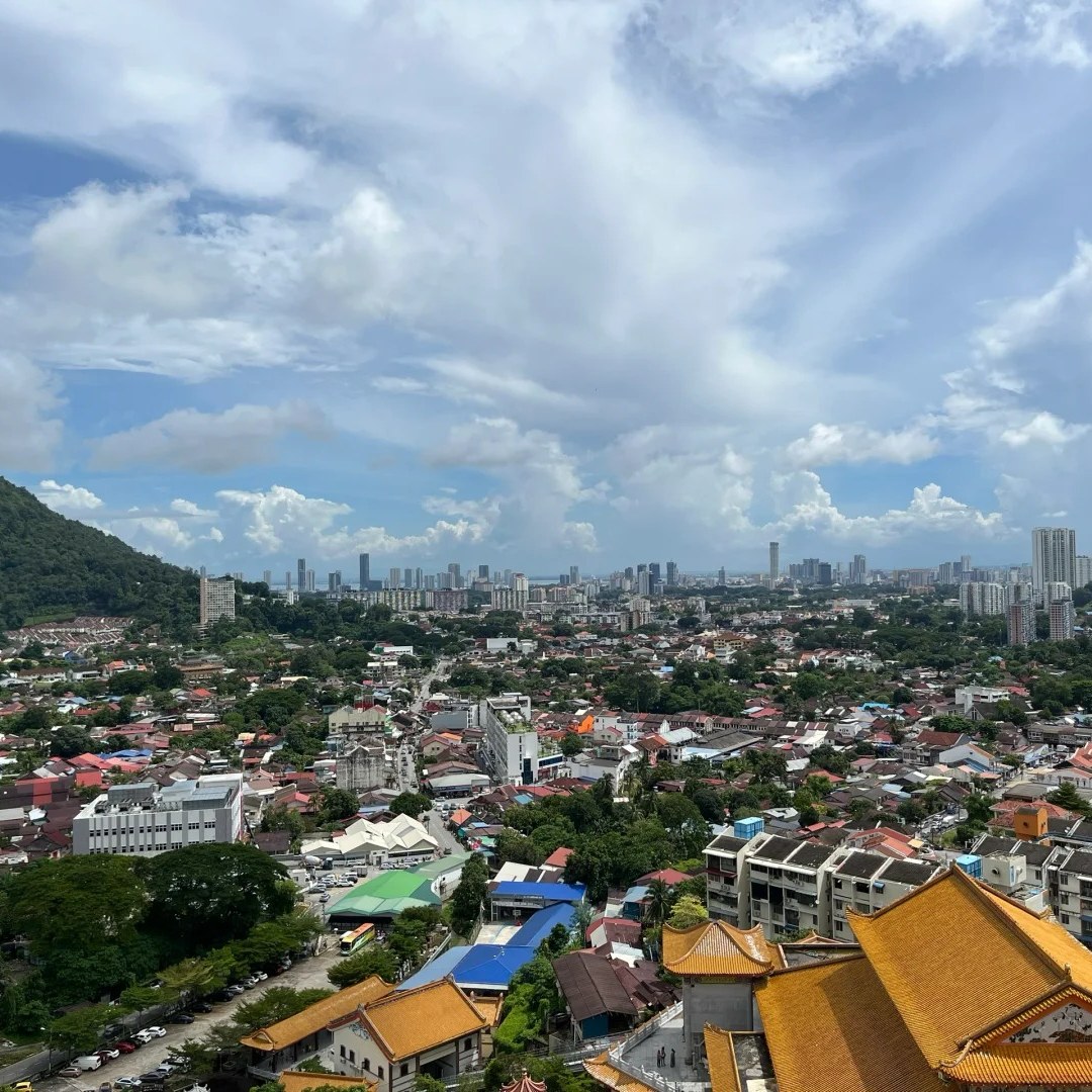 Solo female travel city panoramic view for destination planning