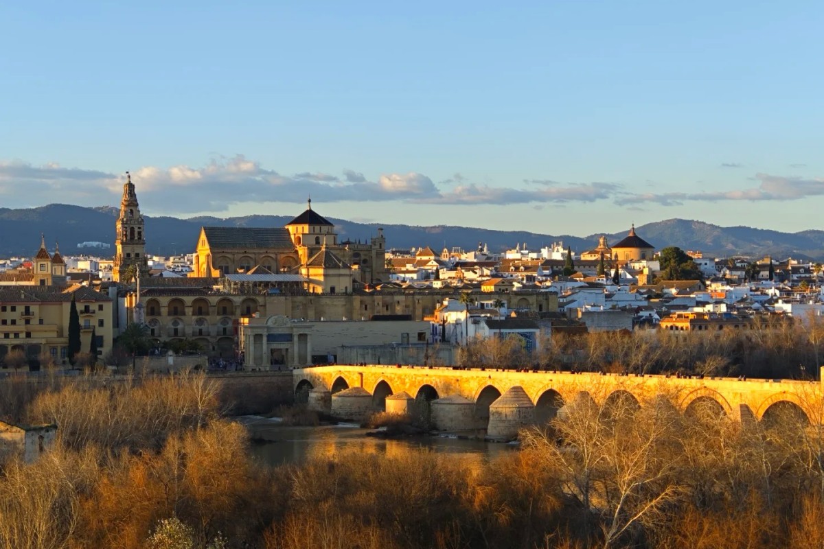 Madrid cityscape view from hotel window showing historic architecture and urban landscape at golden hour